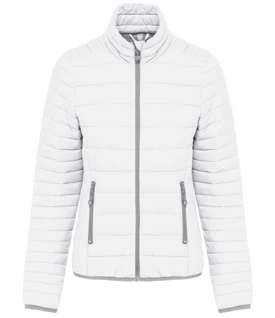 Ladies white cheap padded jacket
